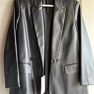 Zara faux leather blazer